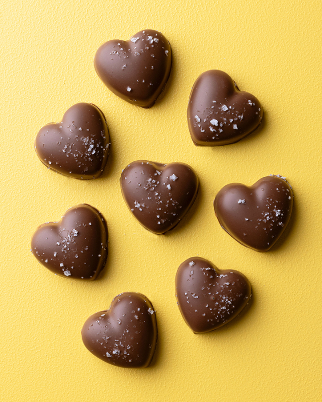 MELTING HEART - Chokladdoppade kolor med havssalt