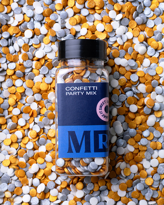 Confetti Party Mix - Guld, silver och vita plattor